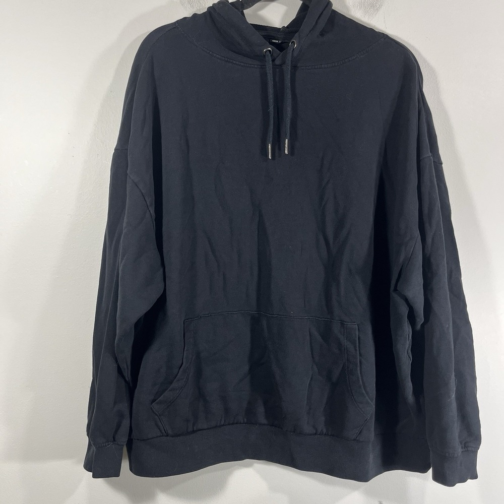 Asos Design Black Hooded Long Sleeve‎ Pullover Sweatshirt Women's Size 10
